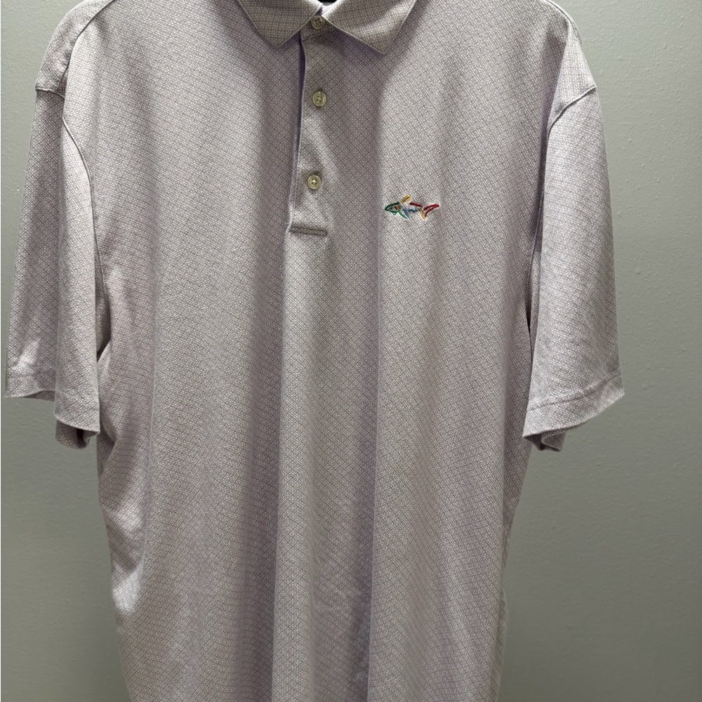 Greg Norman Collection Lavender and White Polo Shirt